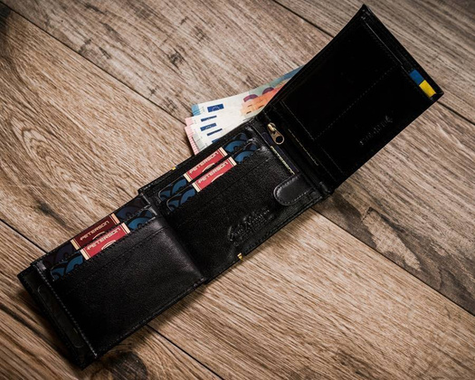 Portfel męski w orientacji poziomej ze skóry naturalnej