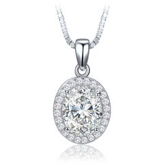 MINET Elegancki srebrny naszyjnik z cyrkonią