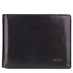 Portfel męski skórzany KEMER M 23 Czarny  - min. zamówienie 20 / 50 / 100 szt.