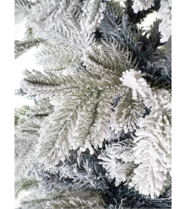 Choinka sztuczna PE02 150 cm biała ośnieżona z metalowym stojakiem