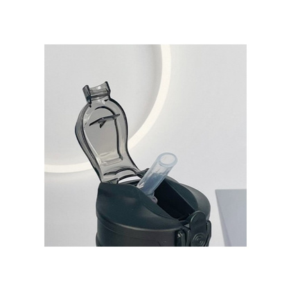 Butelka na wodę, sportowy bidon matowy ombre czarny MAT BD48