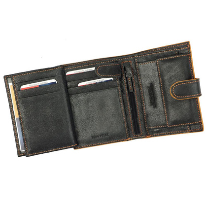 Skórzany męski portfel Polo Club 1223 PL04 czarny