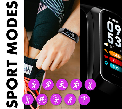 Smartband Damski RUBICON RNCF05 Silver/Grey SMARUB213