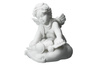Aniołek na motorze - alabaster grecki Biały