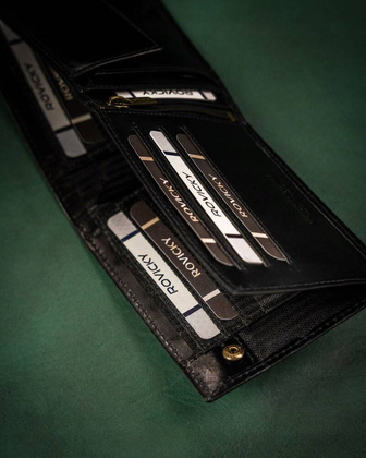 Skorzany portfel meski z systemem RFID