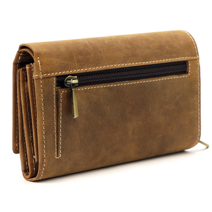 Portfel damski skórzany BLOMST GM011 Brązowy