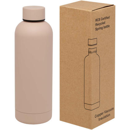 Spring miedziana butelka próżniowa ze stali nierdzewnej z recyklinku z certyfikatem RCS 500 ml