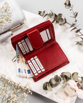 Skórzany portfel damski z systemem rfid protect