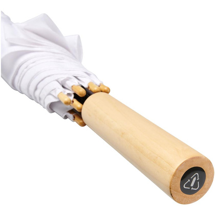 Parasol automatyczny Alina 23” wykonany z plastiku PET z recyklingu - Biały