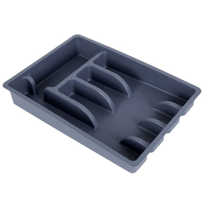 Organizer na sztućce przybory wkład do szuflady szary 5 przegródek 36x25,5x5,5 cm