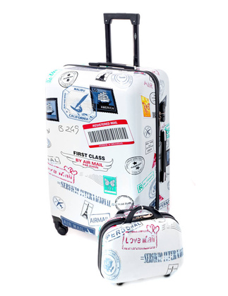 Duża walizka KEMER RGL PRINT L + KUFEREK First class