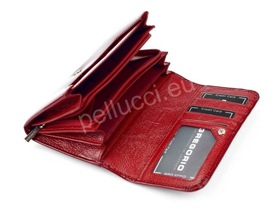 Portfel damski skórzany PELLUCCI PT-110 Czerwony