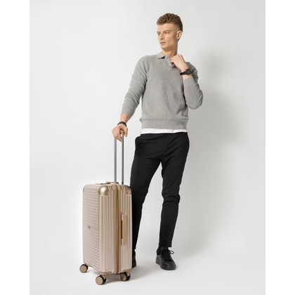Średnia walizka PUCCINI DALLAS PC034B 6C Złota