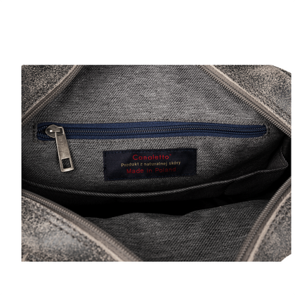 Torba męska skórzana Canaletto vintage szary TM380s342