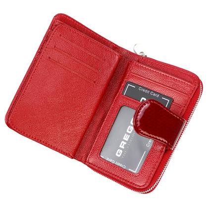 Portfel damski skórzany PELLUCCI CB-115 czerwony