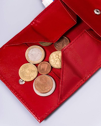 Mały, skórzany portfel damski z ochroną rfdi protect