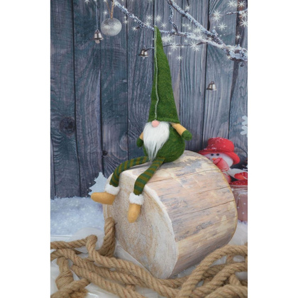 SKRZAT KRASNAL GNOM DEKORACYJNY 30+15CM ZIELONY