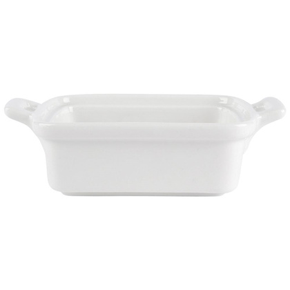 Miseczki do zapiekania porcelanowe prostokątne 3 szt. 160 ml