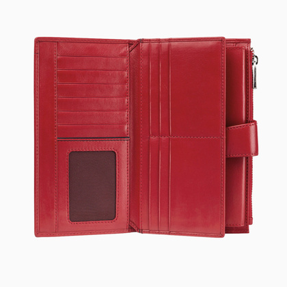 Portfel damski skórzany PUCCINI SORRENTO NA1501 3 Czerwony