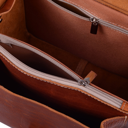 Torebka damska skórzana KEMER 889 Jasny Brąz