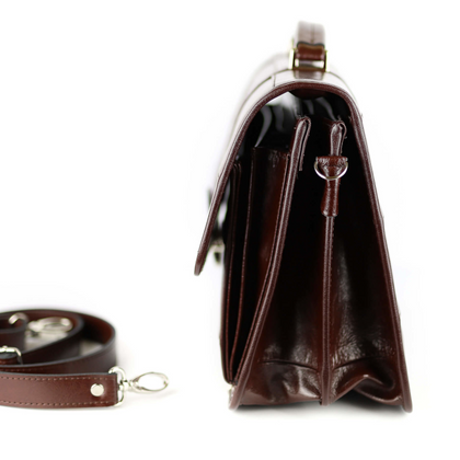 513 Teczka damska pasy-jasny brąz KEMER