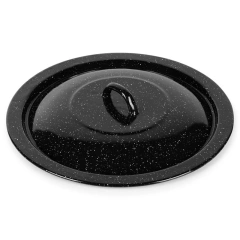 Pokrywka do kociołka emaliowana czarna 34 cm