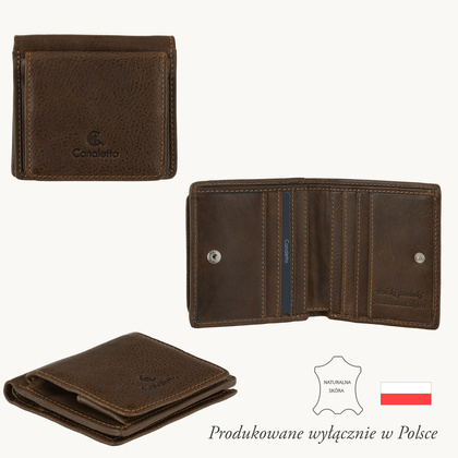 Skórzany męski portfel Canaletto z piekiełkiem – funkcjonalność i styl na co dzień PM1008s232