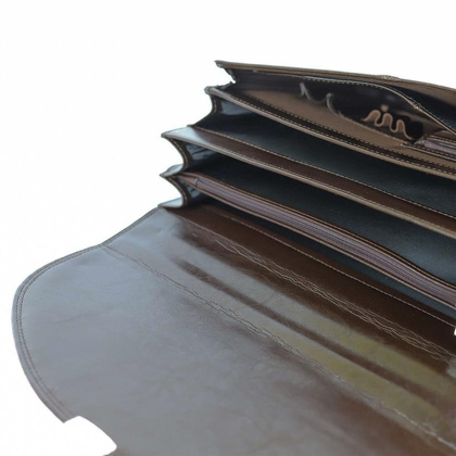 537 Teczka skórzana elegant - brąz KEMER