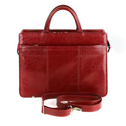 525 Teczka damska suwakowa-2komorowa - wiśnia KEMER