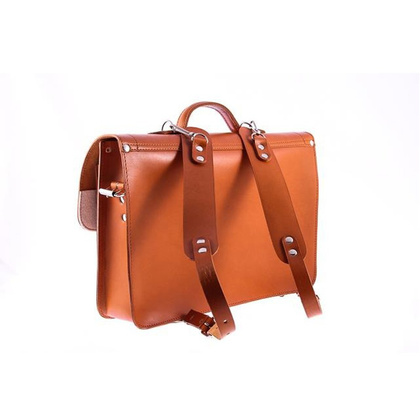 Teczka z funkcją plecaka KEMER VOOC Vintage P24 koniak