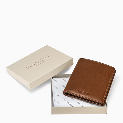 Portfel męski skórzany PUCCINI ZEN ZN9204 2 Brązowy