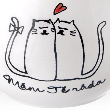 Kubek z uchwytem ceramiczny kotki 300 ml