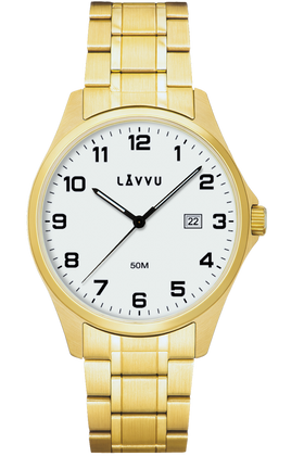 LAVVU Zegarek ze stali nierdzewnej GLIMT Gold