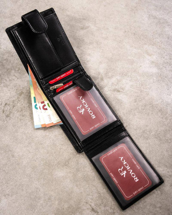 Portfel męski skórzany R-N992L-VCT Czarny