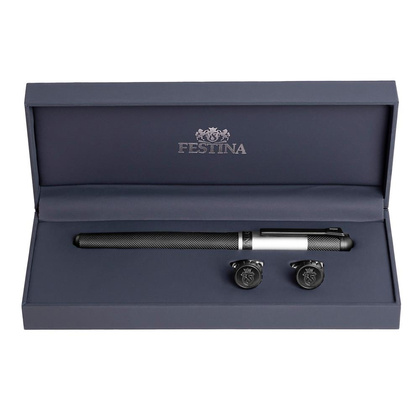 Zestaw upominkowy Festina spinki do mankietów i pióro wieczne - FJM221A + FSW3982C