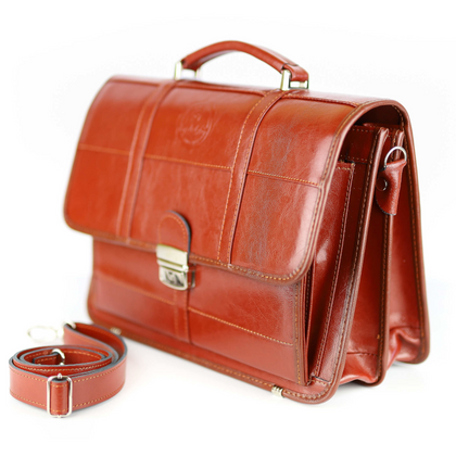 513 Teczka damska pasy-koniak KEMER