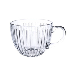 Filiżanka szklanka ryflowana duża 460 ml 1szt SZK152