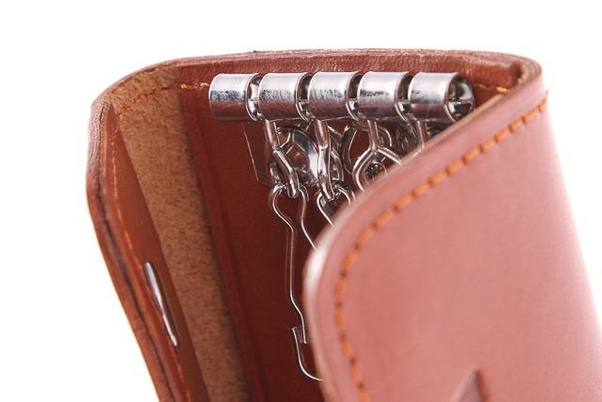 Etui na klucze skórzane Vintage P10 koniak