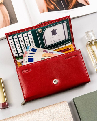 Duży, skórzany portfel damski z systemem rfid