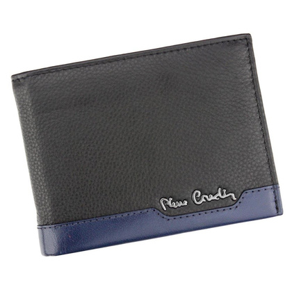 Portfel męski skórzany PIERRE CARDIN TILAK37 325 RFID Czarno Czerwony