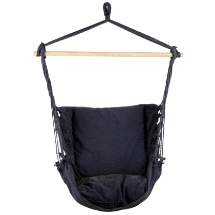 Hamak brazylijski fotel podwieszany huśtawka grafitowy