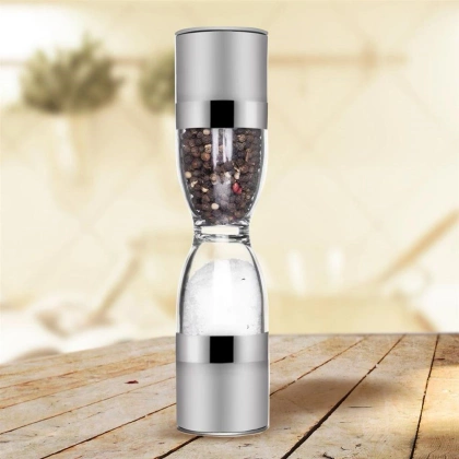 Młynek do mielenia przypraw soli pieprzu ręczny podwójny klepsydra