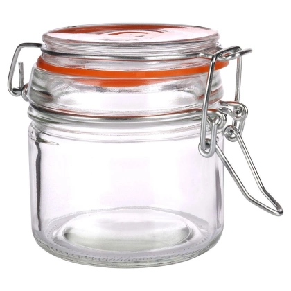 Słoik pojemnik szklany patentowy z klipsem BELA 0,1 l