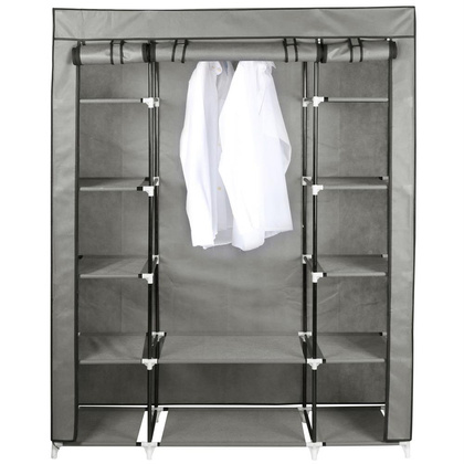 SZAFA TEKSTYLNA GARDEROBA 175x133x43CM JASNO-SZARA PROFIL 16MM