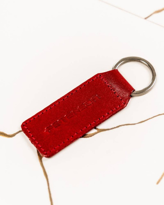 Zestaw prezentowy pojemny portfel damski i brelok ze skory naturalnej