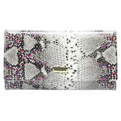 Portfel damski skórzany PELLUCCI SN-100 popiel + róż