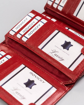 Elegancki portfel damski ze skóry naturalnej