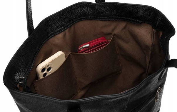 Shopperka damska z frędzlami Rovicky Czarna