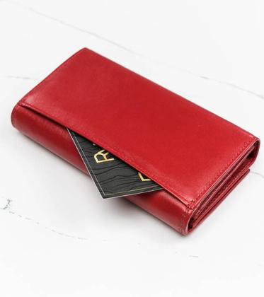 Duzy rozkladany portfel damski ze skory naturalnej