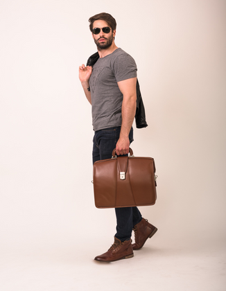 Teczka na laptop McKlein Harrison 17" Brązowa